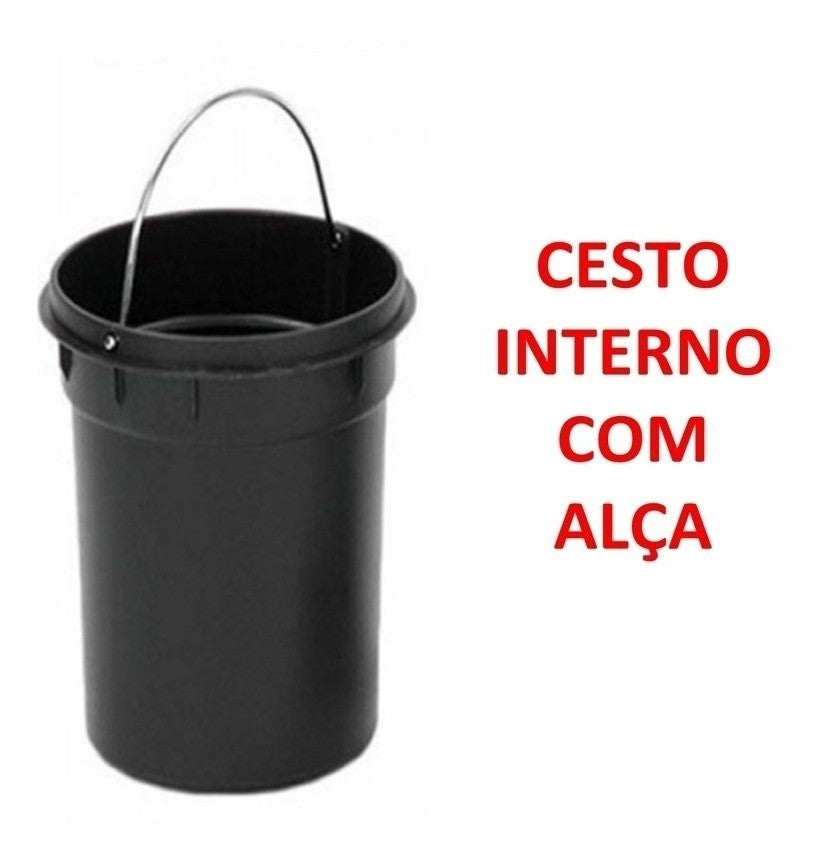 Cesto De Lixo 5lts 100% Inox C/ Pedal Banheiro E Cozinha